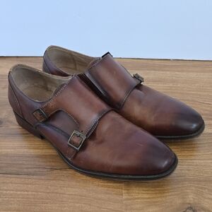 Steve Madden Brown Double Monk Strap Oxfords Size 10